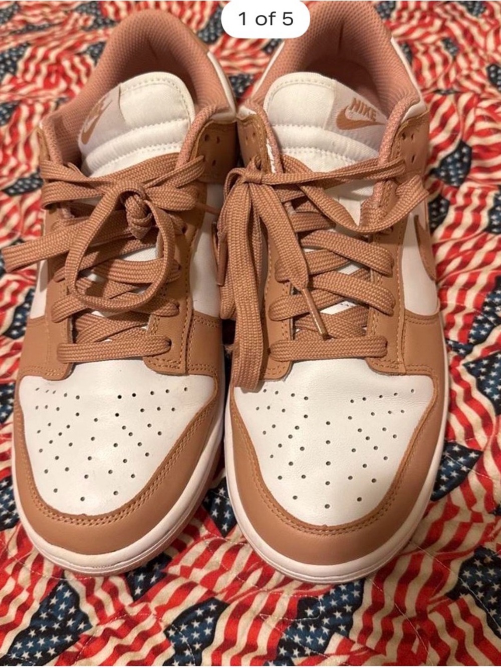 Nike Women's Low-Top Sneakers in Rose and White